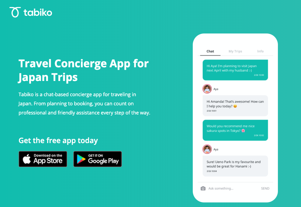 Tabiko - Japan Travel Concierge App